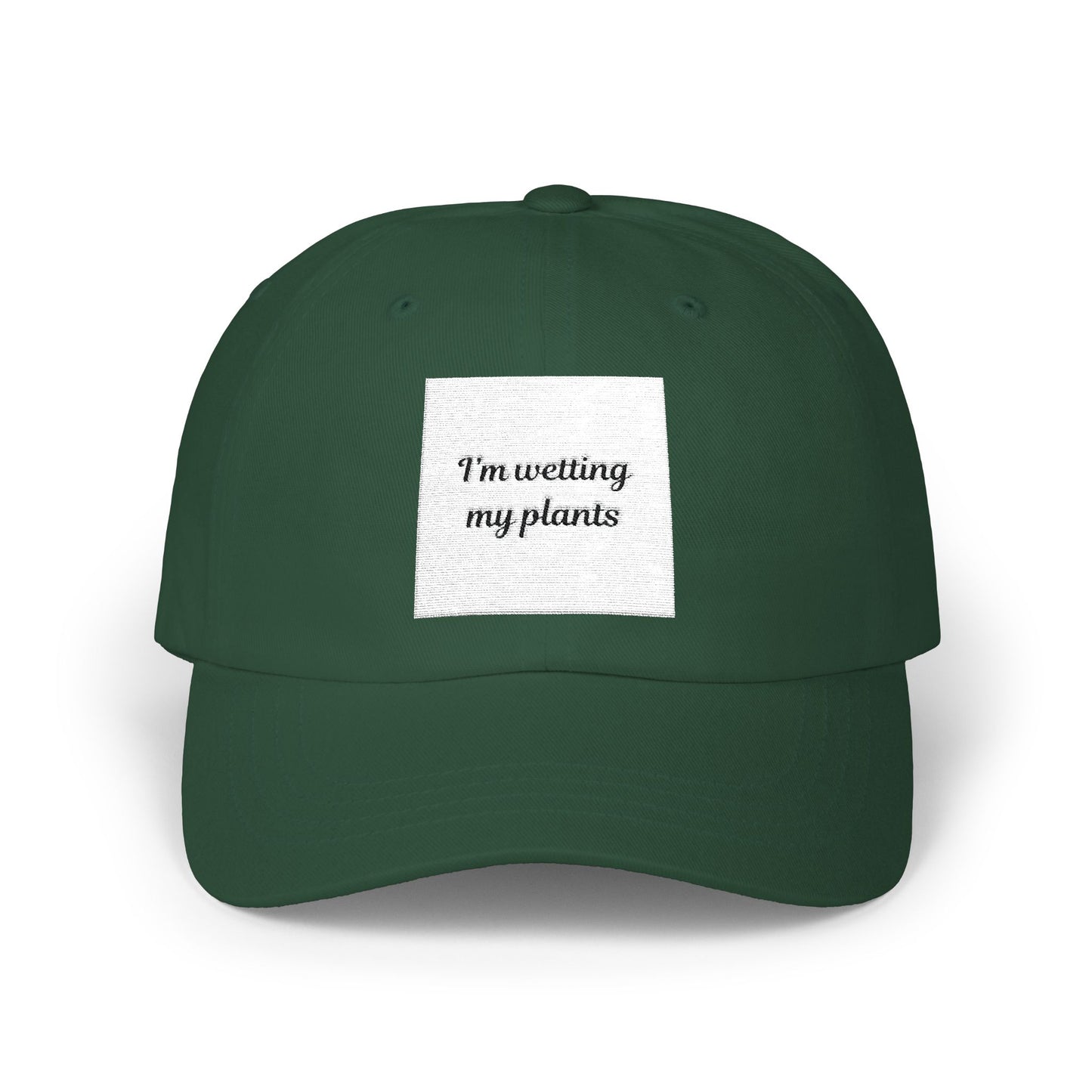 White Dad Cap - I’m watering my plants, Gardening Gift, Plant Lover Hat, Indoor Gardening Accessory, Funny Dad Hat, Nature Lover Apparel