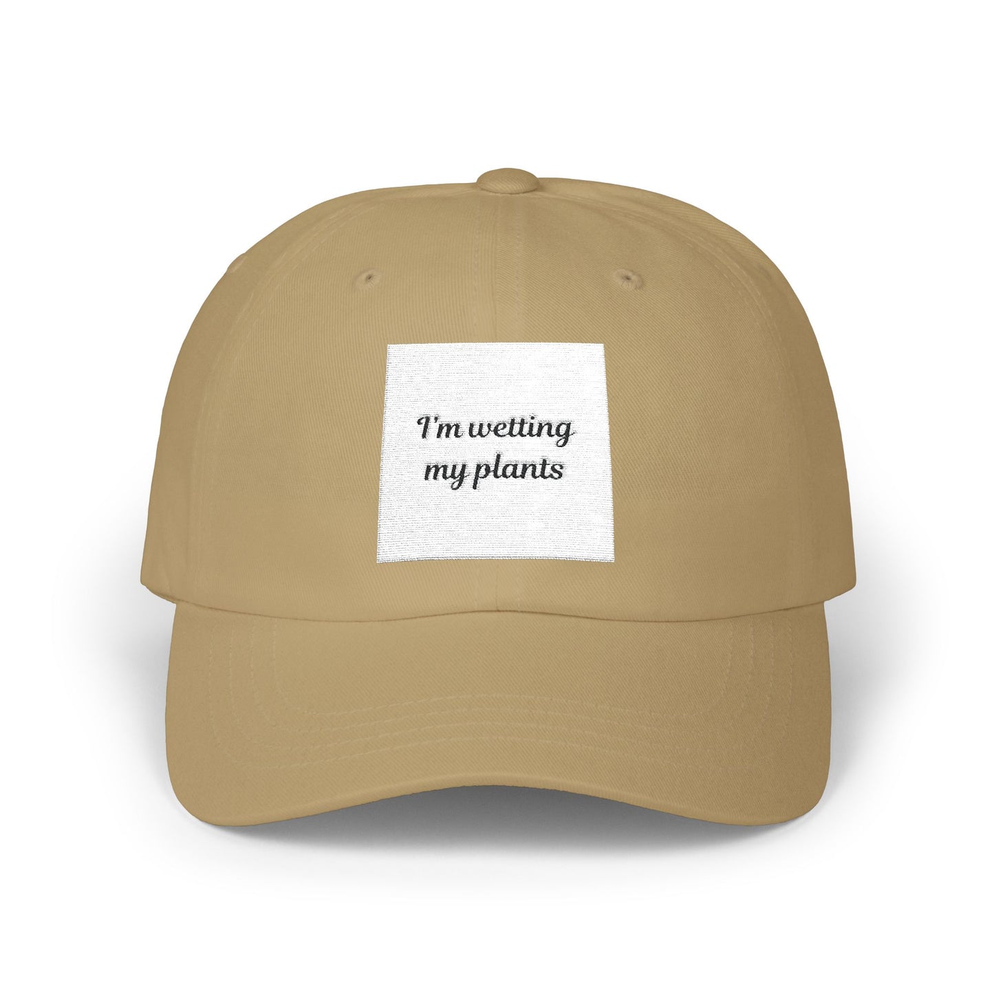 White Dad Cap - I’m watering my plants, Gardening Gift, Plant Lover Hat, Indoor Gardening Accessory, Funny Dad Hat, Nature Lover Apparel
